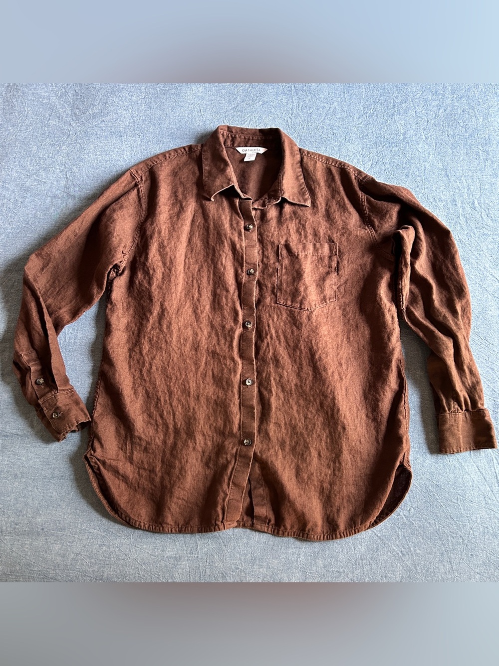~*~ Athleta Retreat Linen Top Woodland M NWOT ~*~ - Picture 1 of 3
